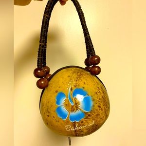 Real Coconut 🥥 made into a Purse from Bahamas